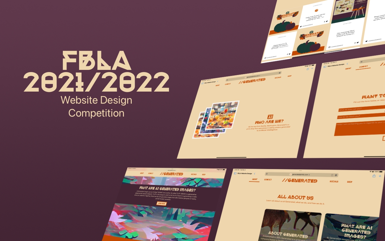 Future Business Leaders of America 2022/22 Competition - Website Design.